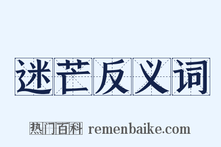 迷芒反义词是什么意思的图片